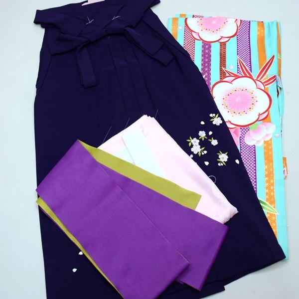 二尺袖袴フルセット 豪華絢爛 着物生地は日本製 袴と縫製は海外 着物丈  