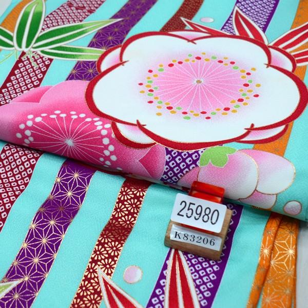 二尺袖袴フルセット 豪華絢爛 着物生地は日本製 袴と縫製は海外 着物丈  