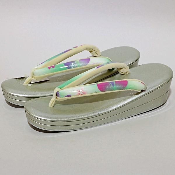 草履バッグセット 合皮螺鈿 3Lサイズ 適合足サイズ25〜27cm 振袖 和装  