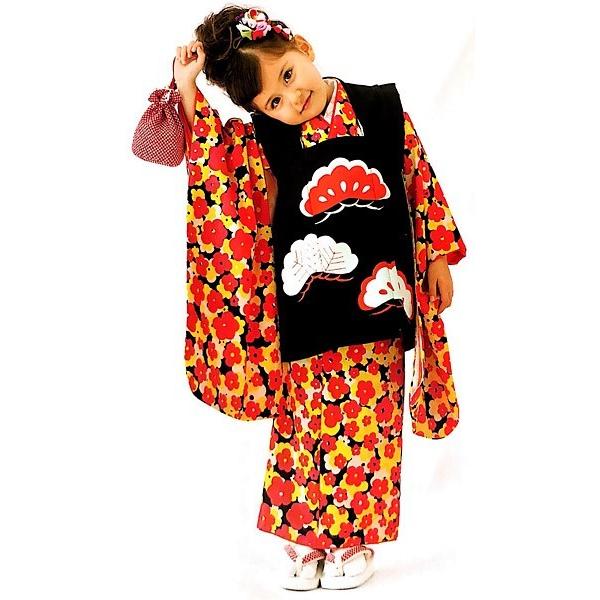 七五三 3歳 3才 三才 三歳 女児 女の子 祝着被布着物フルセット 日本製 式部浪漫 松柄 ポリエステル 新品 株 安田屋 G Www Nlqp Com