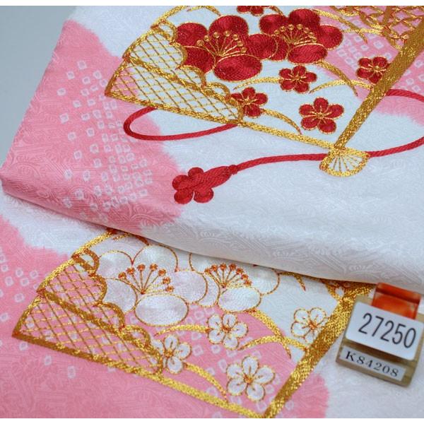 お宮参り 産着 女児 女の子 正絹 のしめ 祝着 初着 一つ身 絞り 金刺繍