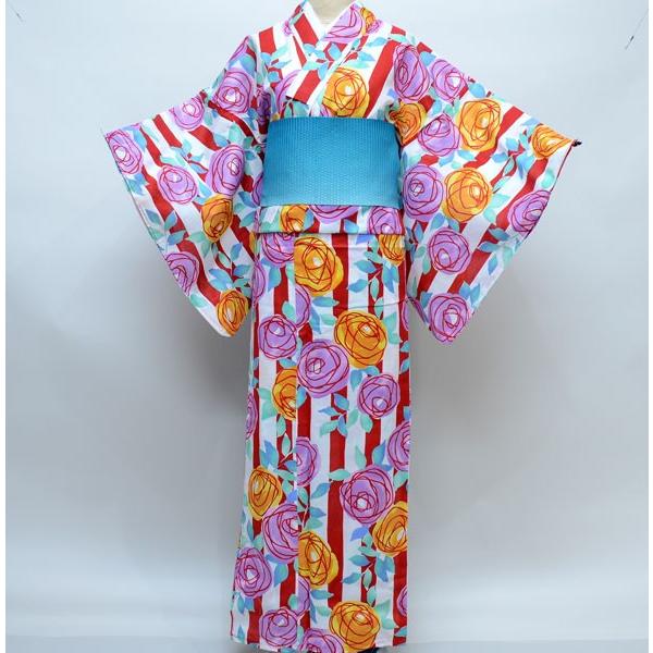 浴衣 単品 仕立て上がり 女性用 綿100％ 適合身長155-168cm Face Girl