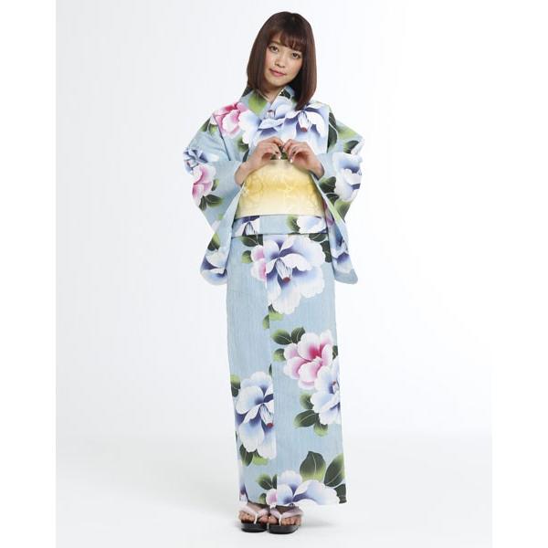 浴衣 単品 仕立て上がり 女性用 綿100％ 適合身長152-167cm 花まい 