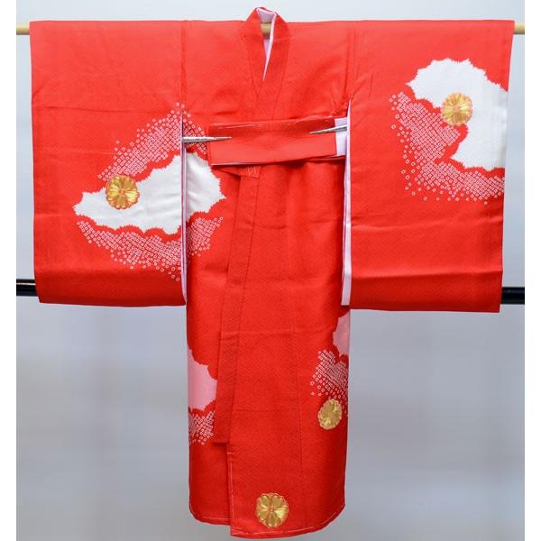 お宮参り 産着 女児 女の子 正絹 のしめ 金刺繍 祝着 初着 一つ身 新品 