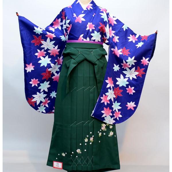 着物袴セット ジュニア用へ直し144cm〜150cm 百花斉放 新品 （株）安田
