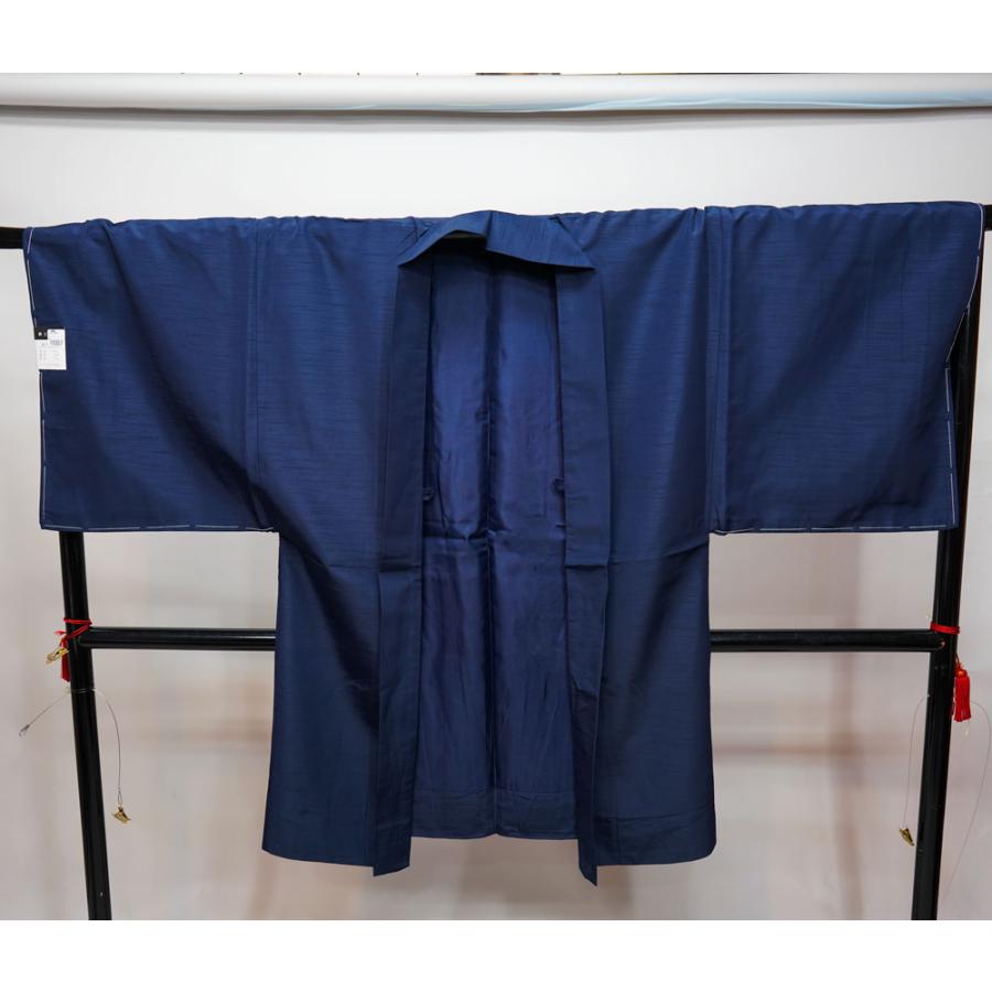 羽織 紋付 単品 袷 紺色 男性用 S/M/L/LL/3Lサイズ 紋入れ可 新品（株 