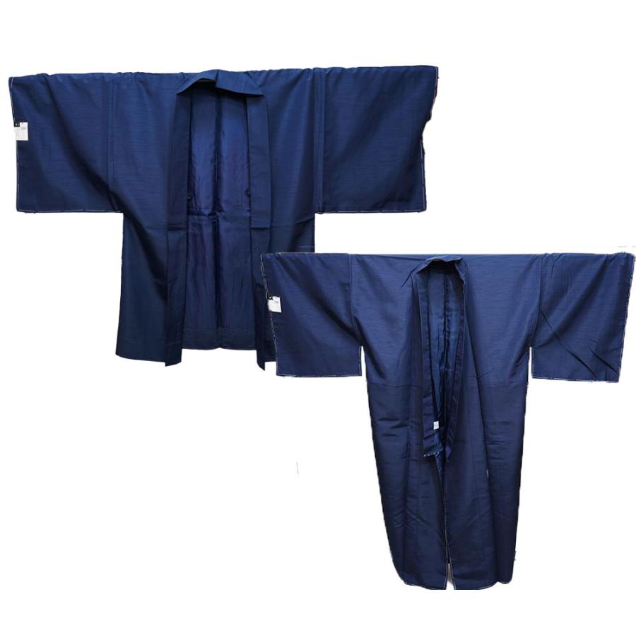 羽織と着物セット 単品 紺色 男性用 S/M/L/LL/3L NO29660-7 羽織と着物セット 単品 袷 紺色 男性用 S/M/L/LL/3Lサイズ 紋入れ可