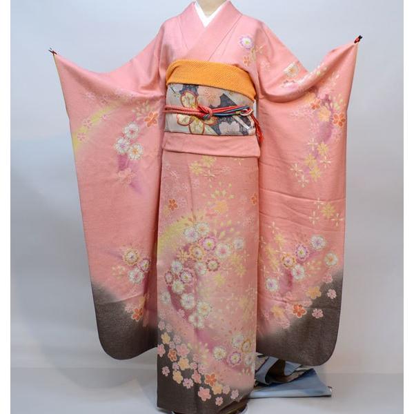 振袖 正絹 着物 仕立て上がり 着物単品 百花繚乱 成人式 結納 結婚式 