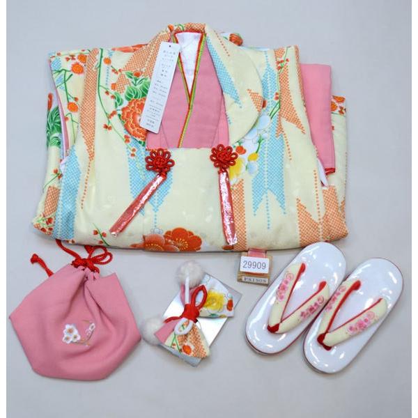 七五三 三歳 女児 被布着物セット 道行コート 兵児帯 足袋 腰紐1