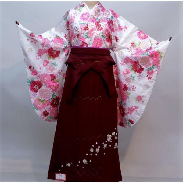 着物袴セット ジュニア用へ直し135cm〜143cm 百花繚乱 袴変更