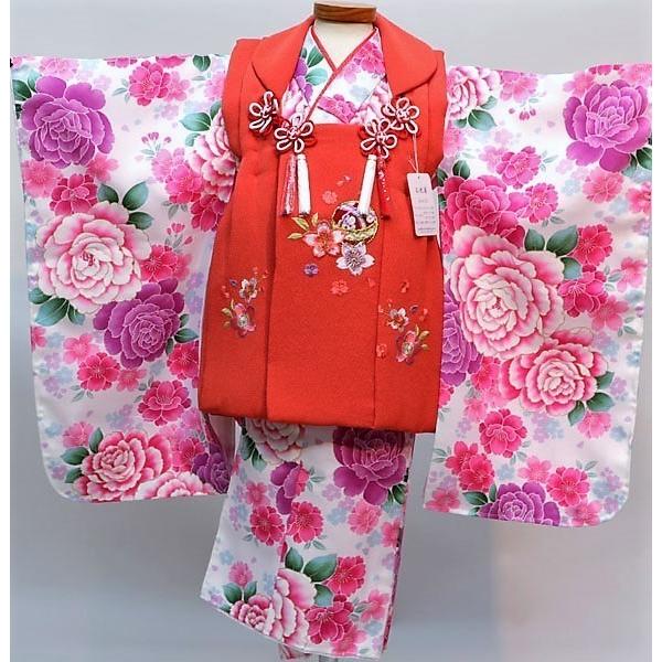 七五三 三歳 女児 被布着物フルセット 被布と着物生地は日本製 染め加工日本 祝着 新品（株）安田屋 NO30099
