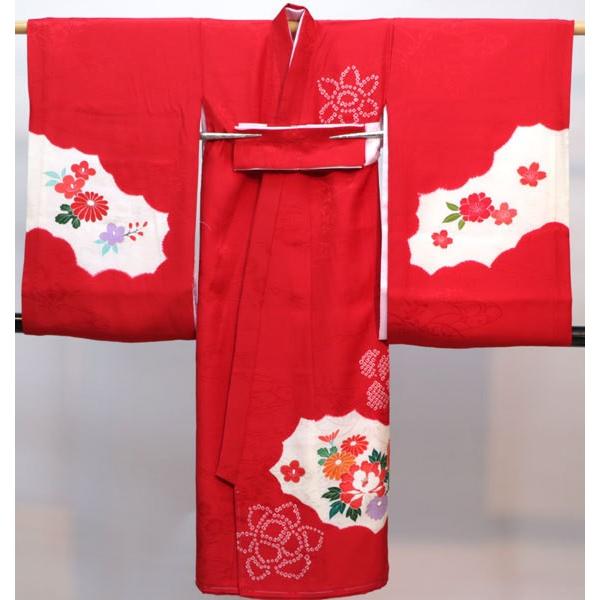 お宮参り 産着 女児 正絹 のしめ 絞り 綸子 祝着 NO30775