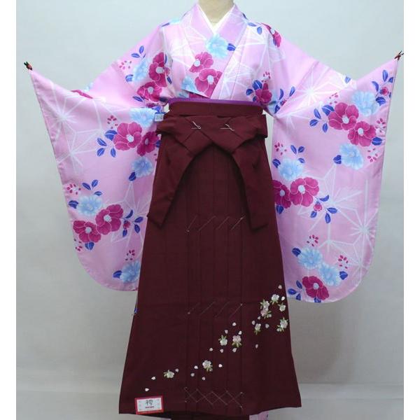 二尺袖 着物 袴フルセット 百花斉放 ピンク 袴変更可能 卒業式 