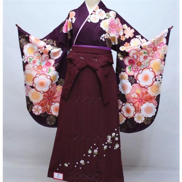 二尺袖 着物 袴フルセット From KYOTO 紫色 着物丈は着付けし易いショート丈 袴変更可能 新品（株）安田屋 NO31490