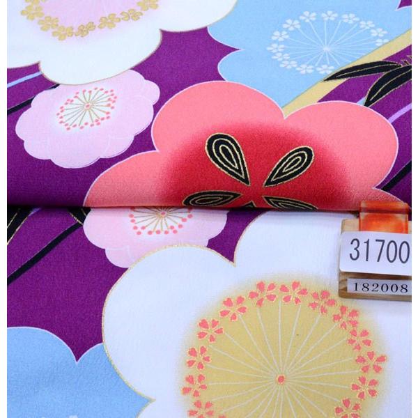 着物 袴セット ジュニア用へ直し 135cm〜143cm 百花繚乱 ちりめん地 