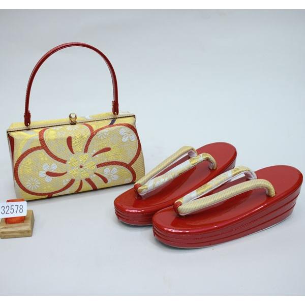 草履バッグセット 正絹 帯地 三枚芯 フリーサイズ 24cm 適合足サイズ  