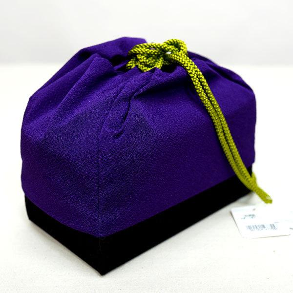 七五三 七歳 女児 草履バッグセット 巾着 21cm UNSODO 日本製 紫×黒