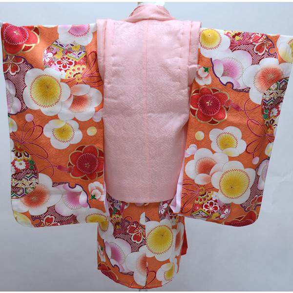 【クーポン】 七五三 三歳 女児 被布着物フルセット 正絹 日本製 紅一点 3歳 3才 三才 女の子 祝着 新品（株）安田屋 NO33644 【S2631249094】(16900円)