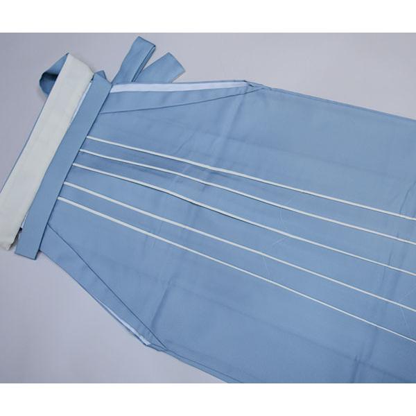 袴 単品 無地袴 バイカラー 女性用 行灯袴 ヘラあり 二色 ブルーグレー  