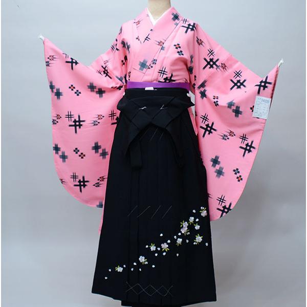 二尺袖 着物 袴フルセット ジュニア用へ直し 135cm〜150cm 百花斉放 袴変更可 卒業式 新品（株）安田屋 NO34020-1