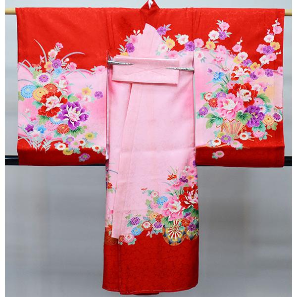 お宮参り 産着 女児 正絹 のしめ 金刺繍 綸子地 祝着 着物 一つ身 初着