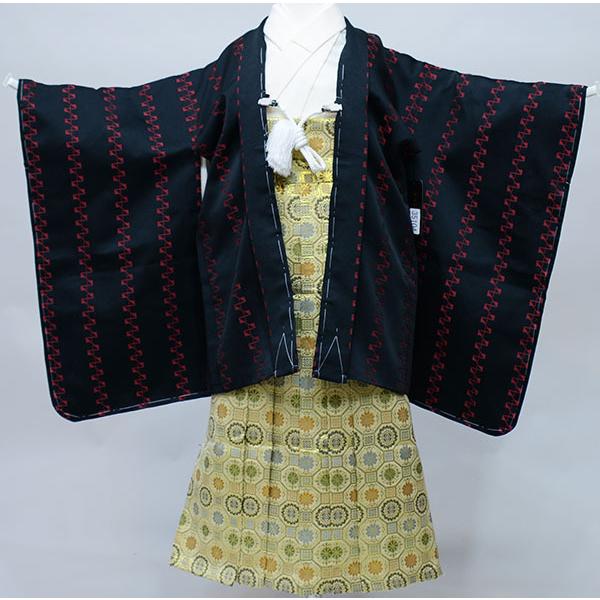 七五三 五歳 男児 羽織袴フルセット M寸 緑地 鷹 袴変更可能 NO37812