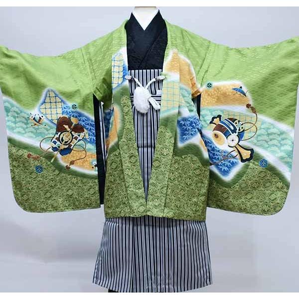 七五三 五歳 男児 羽織袴フルセット M寸 緑系 袴変更可能 NO34232 七五三 五歳 男児 羽織袴フルセット M寸 緑系 袴変更可能 NO34232