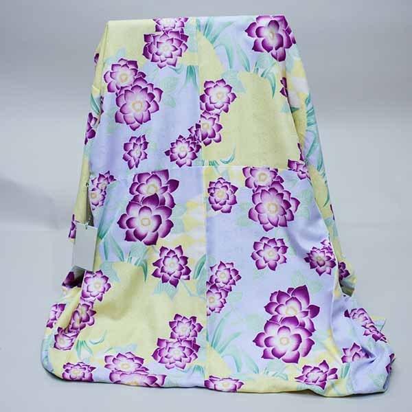 着物袴セット ジュニア用へ直し 135cm〜150cm 桔梗 紫 黄色 袴色変更 