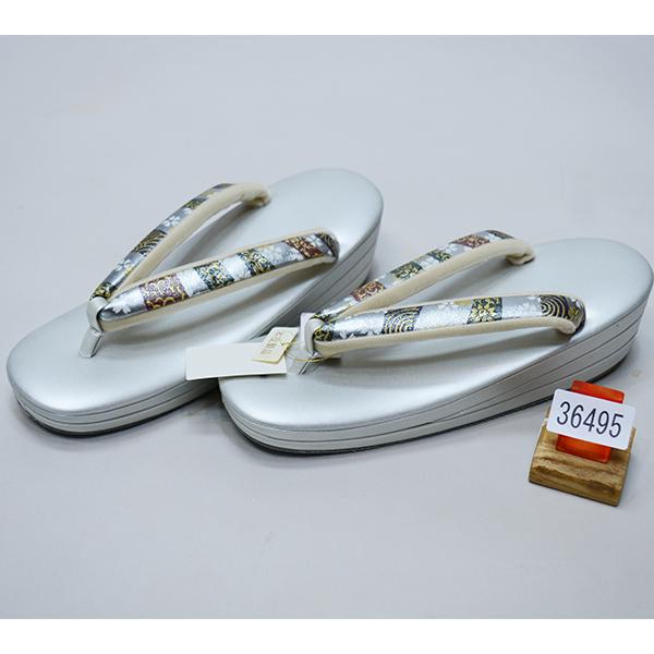 草履バッグセット 本革製品 三枚芯 花筏 日本製 フリーサイズ 24.0cm  