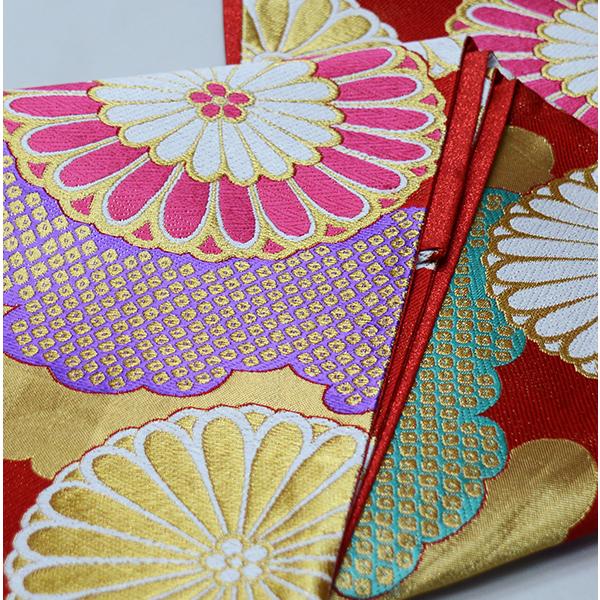 袋帯 合繊 六通 振袖用 両縁縫い上げ済 日本製 新品（株）安田屋