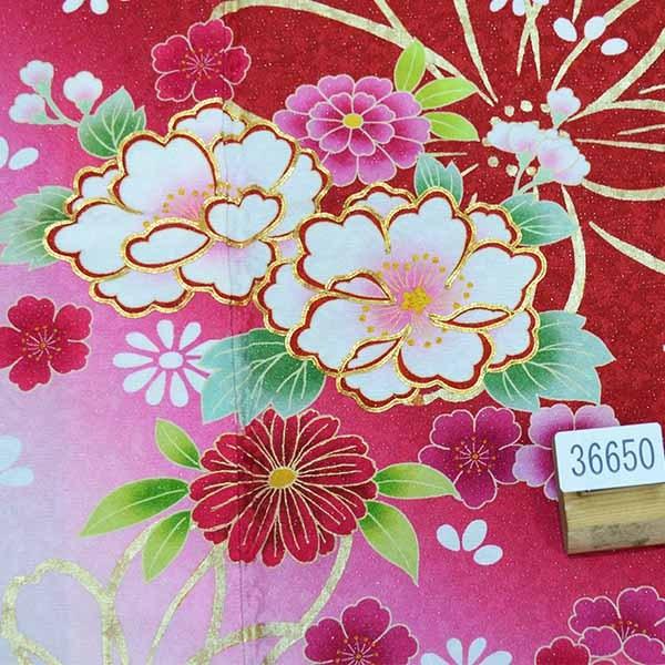 振袖 正絹 着物 単品 仕立て上がり 百花繚乱 ラメ 濃赤色 成人式 結納 