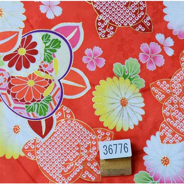 二尺袖 着物 袴 フルセット 百花斉放 朱色 袴変更可能 卒業式 新品（株