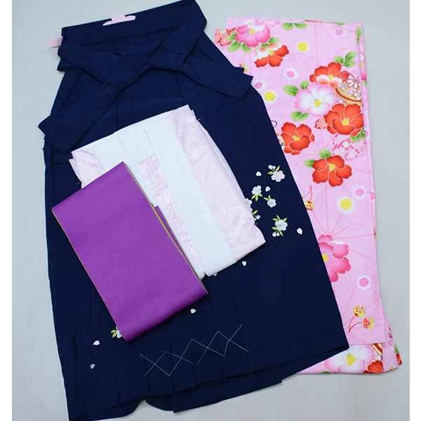 二尺袖 着物 袴フルセット ジュニア用へ直し 135cm〜150cm 百花斉放  