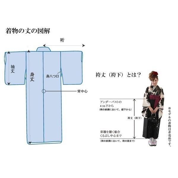 二尺袖 着物 袴フルセット From KYOTO 着物丈は着付けし易いショート丈  