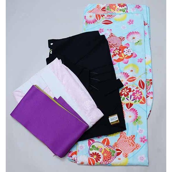 二尺袖 着物 袴フルセット ジュニア用へ直し 135cm〜150cm 百花斉放  