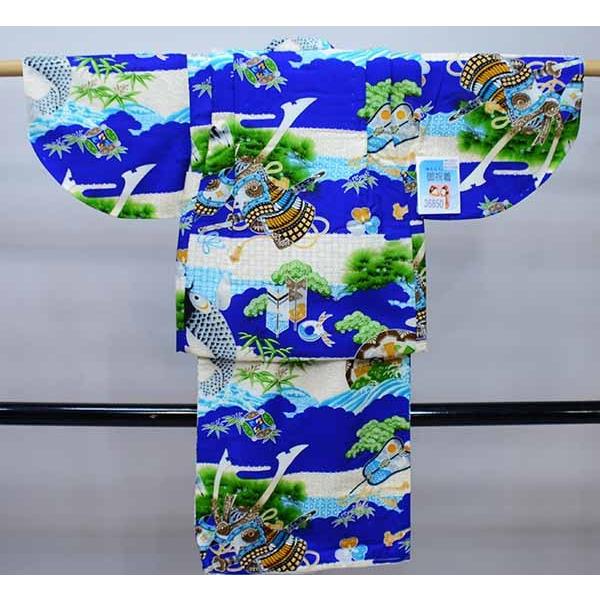 一つ身 着物セット 袷 綿入れ デンチセット 祝着 お宮参り 男児 陽気な 