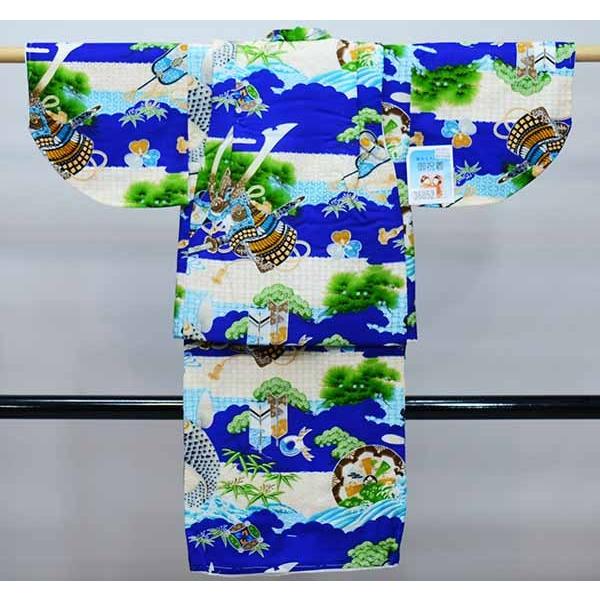 一つ身 着物セット 袷 綿入れ デンチセット 祝着 お宮参り 男児 陽気な 