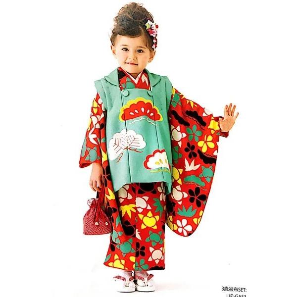 七五三 三歳 女児 被布着物フルセット 式部浪漫 LILLI お仕立て無料 七五三 三歳 女児 被布着物フルセット 式部浪漫 LILLI 被布と着物生地