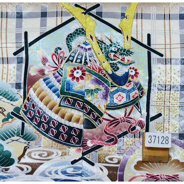 七五三 五歳 男児 羽織袴フルセット 着物 豪華絢爛 金刺繍 綸子地 茶 