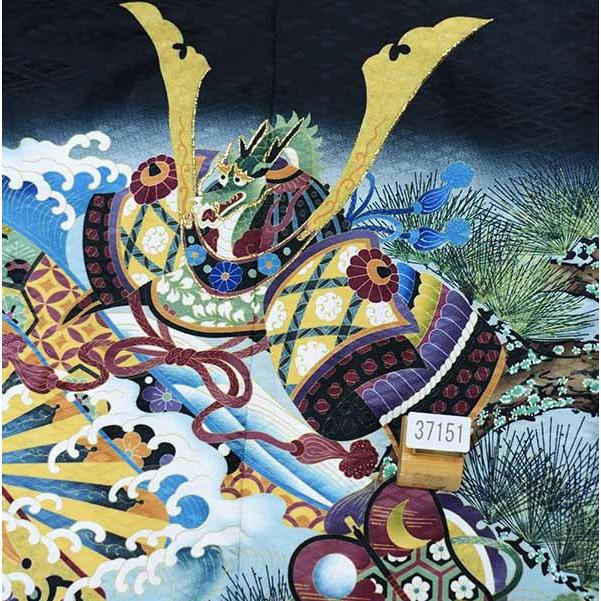 七五三 五歳 男児 羽織袴フルセット 黒地 金襴袴 お仕立て無料 袴変更可能 七五三 五歳 男児 羽織袴フルセット 着物 金刺繍 黒地 兜 お仕立て無料