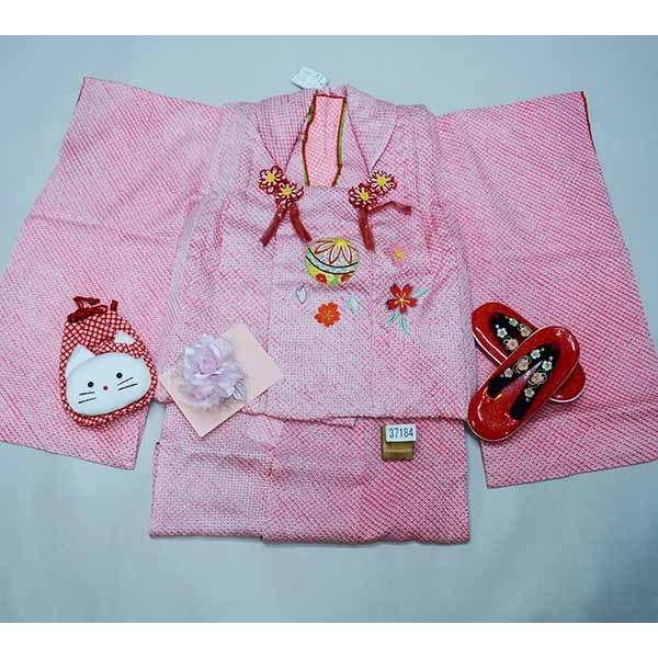 七五三 三歳 女児 被布着物セット 正絹 総絞り 祝着 新品（株）安田屋 