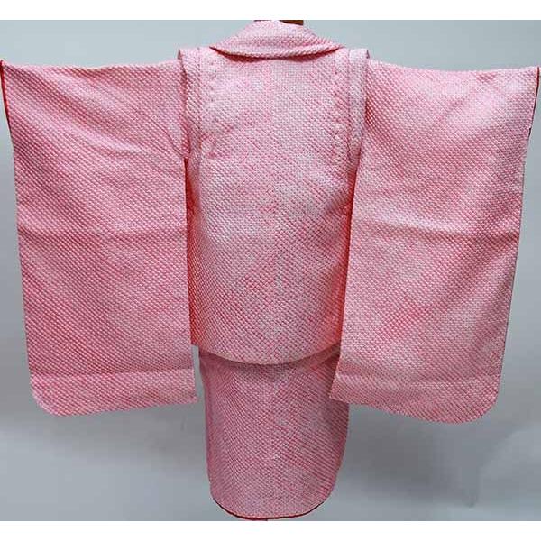 七五三 三歳 女児 被布着物セット 正絹 総絞り 祝着 新品（株）安田屋 