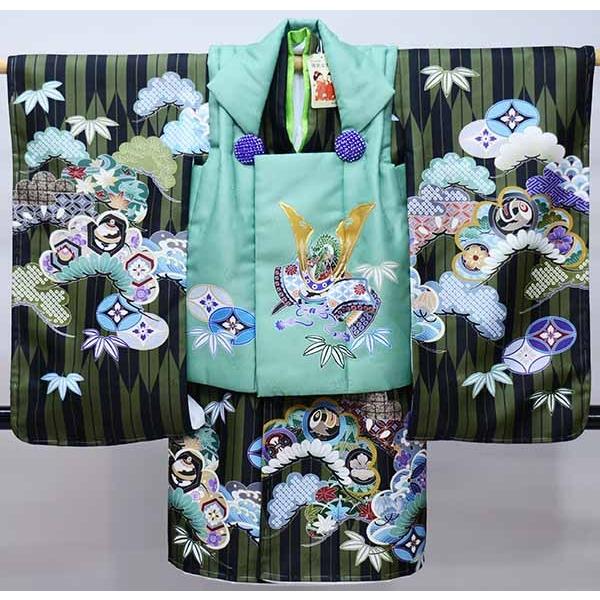 七五三 三歳 男児 被布着物フルセット 日本製 陽気な天使 祝着 新品（株）安田屋 NO37196