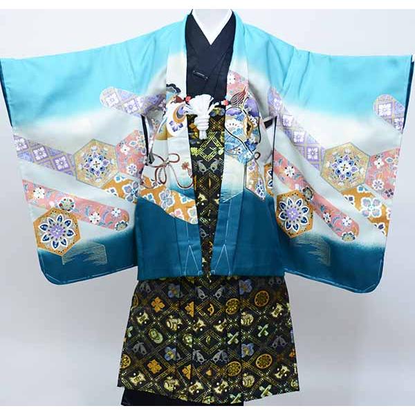 七五三 五歳 男児 正絹 羽織袴フルセット 紺地 袴柄変更可 NO32770 七五三 五歳 男児 正絹 羽織袴フルセット 紺地 袴柄変更可 NO32770 七五三