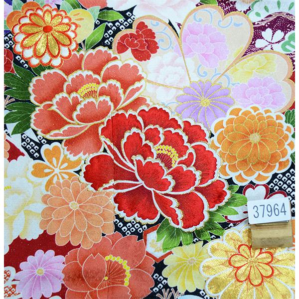 振袖 正絹 着物単品 仕立て上がり 百花繚乱 赤地 成人式 結納 結婚式  