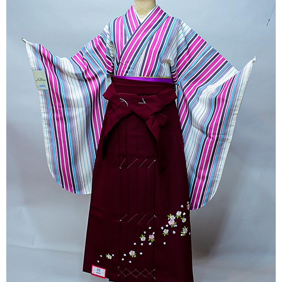 着物袴セット ジュニア用へ直し 135cm〜150cm L・Deen 袴変更可能 卒業 