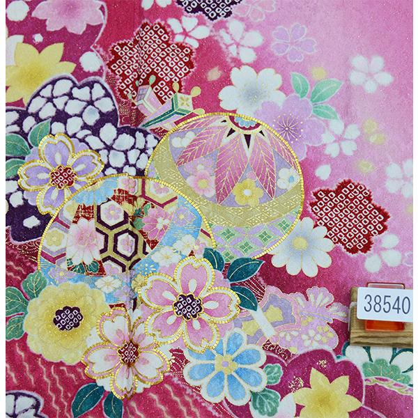 振袖 正絹 着物単品 仕立て上がり 百花繚乱 金駒刺繍 ラメ 菊 ピンク地 