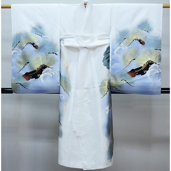 お宮参り 産着 のしめ 男児 正絹 着物 綸子地 豪華絢爛 金刺繍 鷹 兜  