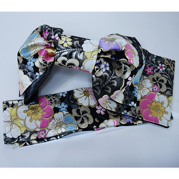 袋帯 正絹 西陣織 花文庫 振り上げ 作り帯 結び帯 着付け不要 新品（株  