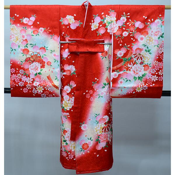 お宮参り産着 女児 女の子 正絹 のしめ 金刺繍 赤地 豪華絢爛 祝着 初着 着物 一つ身 新品（株）安田屋 NO39736_2